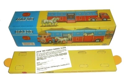 Corgi toys boîte box repro 1130 circus horse transporter with horses
