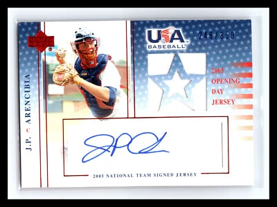 2005 Upper Deck USA Baseball Jersey Signatures /350 JP Arencibia #JA-GU Auto - Image 1 of 2