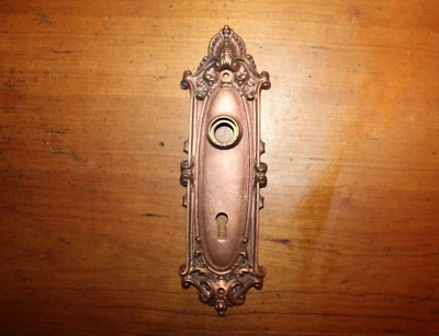 Antiguo escudo ovalado de bronce rojo fundido de Yale Largo N-16500 C:1910 S-79 Foto 1 de 4