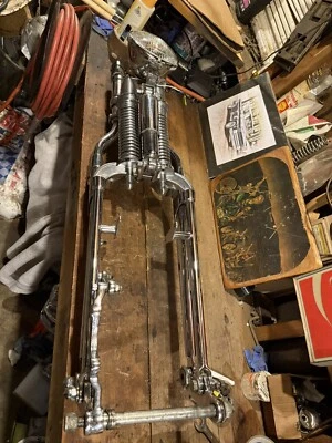 HARLEY DAVIDSON Early FX SOFTAIL SPRINGER ПЕРЕДНЯЯ ВИЛКА + Верхний Зажим, Подступенки, Bkt - Изображение 1 из 4