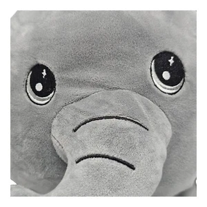 Grey Baby Elephant Embroidered Eyes Stuffed Animal Toy 14" Tall Soft Squishable - Picture 1 of 7