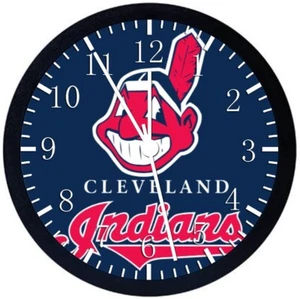 Cleveland Indian Wall Clock 12" Large Personalized option with adding names E252 - Picture 1 of 6