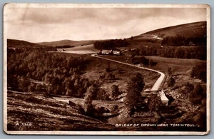 Postcard Banffshire Scotland c1935 Bridge of Brown near Tomintoul RPPC - Picture 1 of 2
