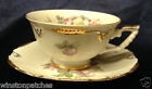 ROYAL HEIDELBERG WINTERLING GERMANY CUP & SAUCER BLOSSOMS FLORAL GOLD INSETS 