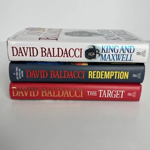 Lot of 3 David Baldacci Books Hardcover - Redemption - The Target - Picture 1 of 8