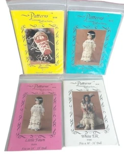 Lot/4 Connie Lee Finchum Doll Patterns American Indian Design Uncut - Picture 1 of 9
