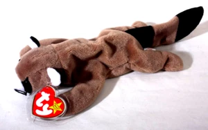 VINTAGE 1995 TY ORIGINAL BEANIE BABY RINGO THE RACCOON WITH ERRORS MINT! - Picture 1 of 8