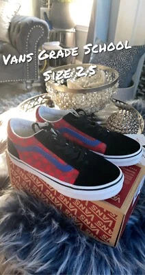 Kids Vans Size 2.5 EUC Red/Blue /Yellow/Black Gym / Tennis Shoes - Image 1 of 4