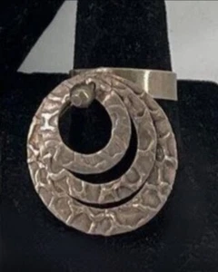 Vintage Sterling Silver 925 SPINNER Rotating Rings Sz 6 Ring - Picture 1 of 4