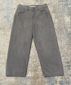 NEW Wrangler Jeans Youth Boys Size 6 Gray Light Wash Denim Pants - Picture 1 of 4