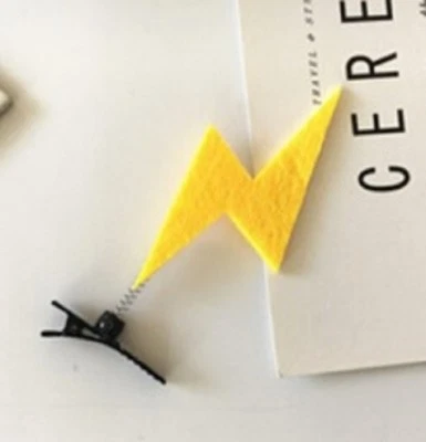 SET of 2 Lightning Bolt hair clips - novelty hair accessory - Halloween, cosplay - Image 1 of 4