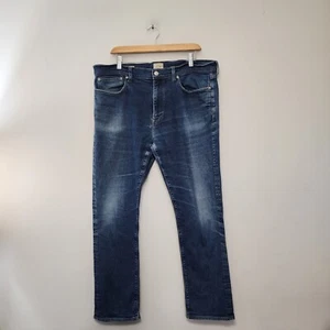 J Crew Mens 1040 Jeans 38x32 Blue Denim Relaxed Through Hip Slightly Tapered Leg - Picture 1 of 13