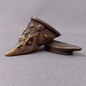 SET STURGEON BRONZE FINGER GUARD BOLSTER & POMMEL CUSTOM KNIFE MAKING CASTING - Picture 1 of 12