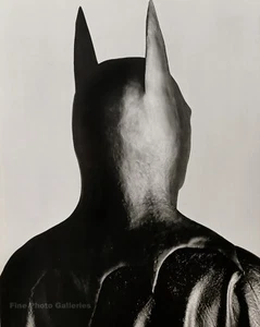 1988 Vintage HERB RITTS Michael Keaton BATMAN Head Duotone Photo Art On 12x16 - Picture 1 of 1
