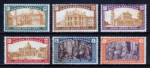 ITALY — SCOTT B20-B25 — 1924 HOLY YEAR SURTAX SET — MNH — SCV $82 - Picture 1 of 2