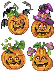 Halloween Pumpkins 126CS Crafting Spark Counted Cross-Stitch Kit - Picture 1 of 1