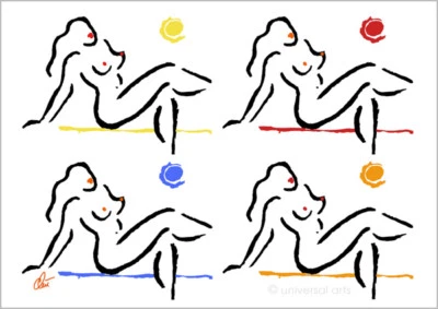 JACQUELINE DITT - Hot Girls-Varicouloured A3 sign.ltd.Original Druck Grafik Akt - Bild 1 von 3