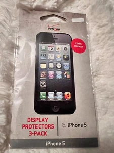 Brand New Verizon iPhone 5 Display Protectors 3-Pack MSRP $14.99 WTLC5TAS3PK - Picture 1 of 4