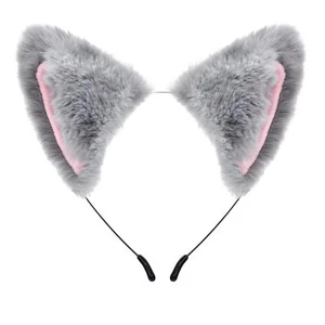 Cat Fox Ears Headband for Women Girls Halloween Cosplay Cat Costume Faux Fur ... - Picture 1 of 6