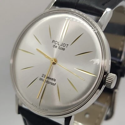 Vintage men's wristwatch Poljot Extra Slim hand watch, mechanical, made in USSR. - Bild 1 von 4