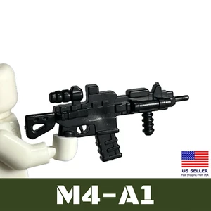 Custom M4A1 Carbine Rifle with Scope & Forward Grip - Toy Weapon for Minifigures - Picture 1 of 2