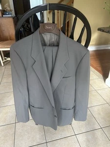 Mani Giorgio Armani Men's Gray Wool Suit 40S 34X31 Pinstripe - Picture 1 of 4