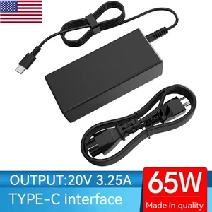 Universal 65W USB-C Chromebook Charger For Dell Chromebook 3100 TypeC Power Cord - Picture 1 of 10