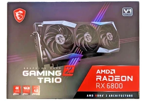 MSI Radeon RX 6800 GAMING X Trio 16GB GDDR6 Graphics Card v1 - Version 1 - Used - Picture 1 of 5