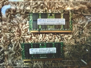 Samsung 2GB (2x1GB) PC2-5300 RAM fromWhite MacBook – 1GB 2Rx8 PC2 Memory - Picture 1 of 6