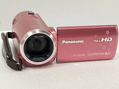 Panasonic HC-V520M Pink Digital HD Video Camera Japanese only From Japan Used - Image 1 of 4