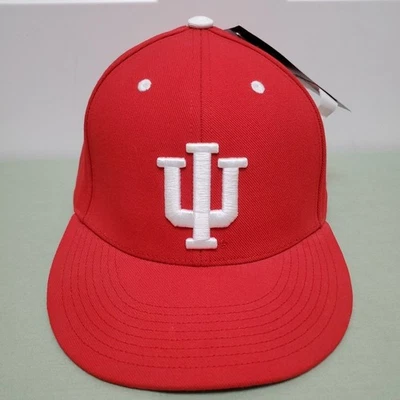 Indiana University IU Hoosiers ADIDAS Rojo Bordado Ajustado Gorra de Pelota Sombrero Talla 7.5 Foto 1 de 4