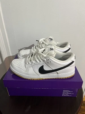 Nike SB Dunk низкий Pro белый резинки размер 9 CD2563-101 черный/белый - Изображение 1 из 4