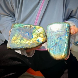 4.18LB TOP Natural Labradorita Cuarzo Cristal Decoración Espectrolita Curación - Imagen 1 de 8