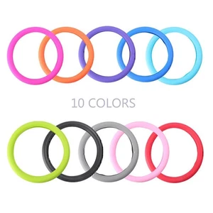 Soft Silicone Leather Texture Car Auto Steering Wheel Glove Cover Glow 33cm-38cm - Bild 1 von 12