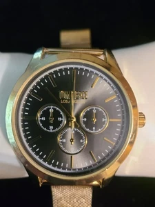 Men's Watch Gold Tone Tom Pierce New Battery Installed 7-8-25 Very Nice!!!! - Picture 1 of 8