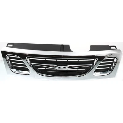 Grille For 1999-2003 Saab 9-3 Chrome Shell with Painted Black Insert Foto 1 de 4