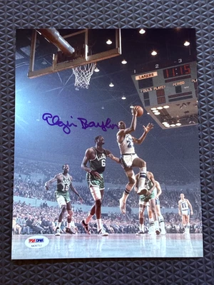 Elgin Baylor Signed Autograph 8x10 Photo Los Angeles Lakers PSA DNA W/ Russell - Image 1 of 3
