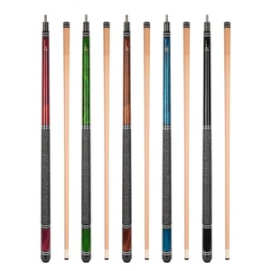 Set of 5 Pool Cue Sticks 58", 2-Piece Construction, 5/16x18 Joint, Hard Rock ... - Picture 1 of 8