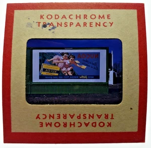 Kodachrome Red Border Slide | 1949 NUCOA CALIFORNIA MARGARINE Billboard Sign Ad - Bild 1 von 3
