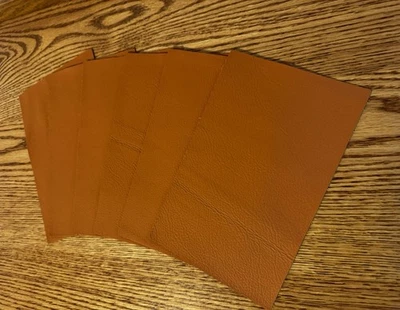 Lote de 6 Piezas de Cuero Artesanal Naranja 5" por 8" AB 15 Foto 1 de 4