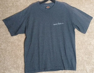 Vintage Single Stitch Harley Davidson T-Shirt grau mit grünem Logo Größe L - Bild 1 von 5