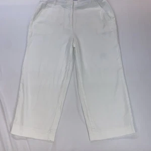 Kim Rogers Capri Pants Women’s 12 White Cotton Stretch - Picture 1 of 11