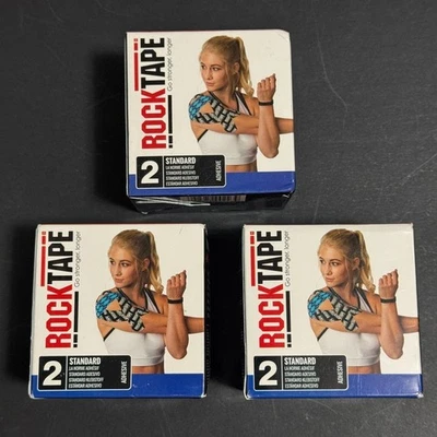 3 x RockTape стандартный синий рулон кинезиологии спорта восстановления 2» X 16,4 'новый - Изображение 1 из 4