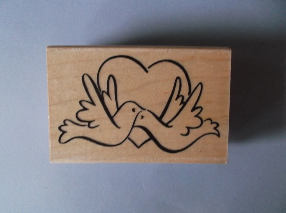 STAMPENDOUS RUBBER STAMPS LOVEY DOVEY NEW wood STAMP - Image 1 of 1