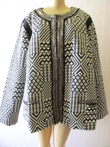 SHARIF COUTURE GEOMETRIC DESIGN EMBELLISHED LONG SLEEVE JACKET SIZE 3X - NWT - Picture 1 of 7