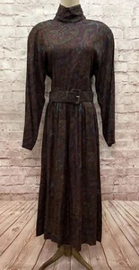 Cricketeer Damen Kleid Größe 10 Vintage hochgeschlossen Gürtel bescheiden Schule Marm - Bild 1 von 7
