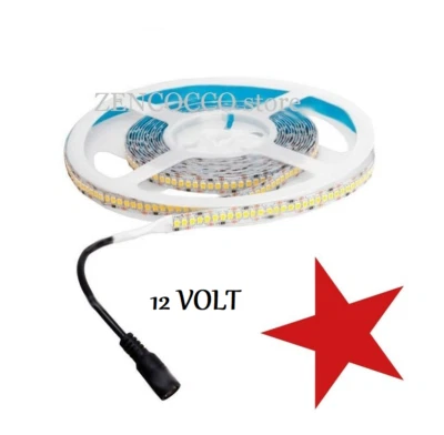 Striscia 1200 LED SMD 2835 strip 5M Alta luminosita 15000 lm 110w 12v 240 led/mt - Immagine 1 di 4