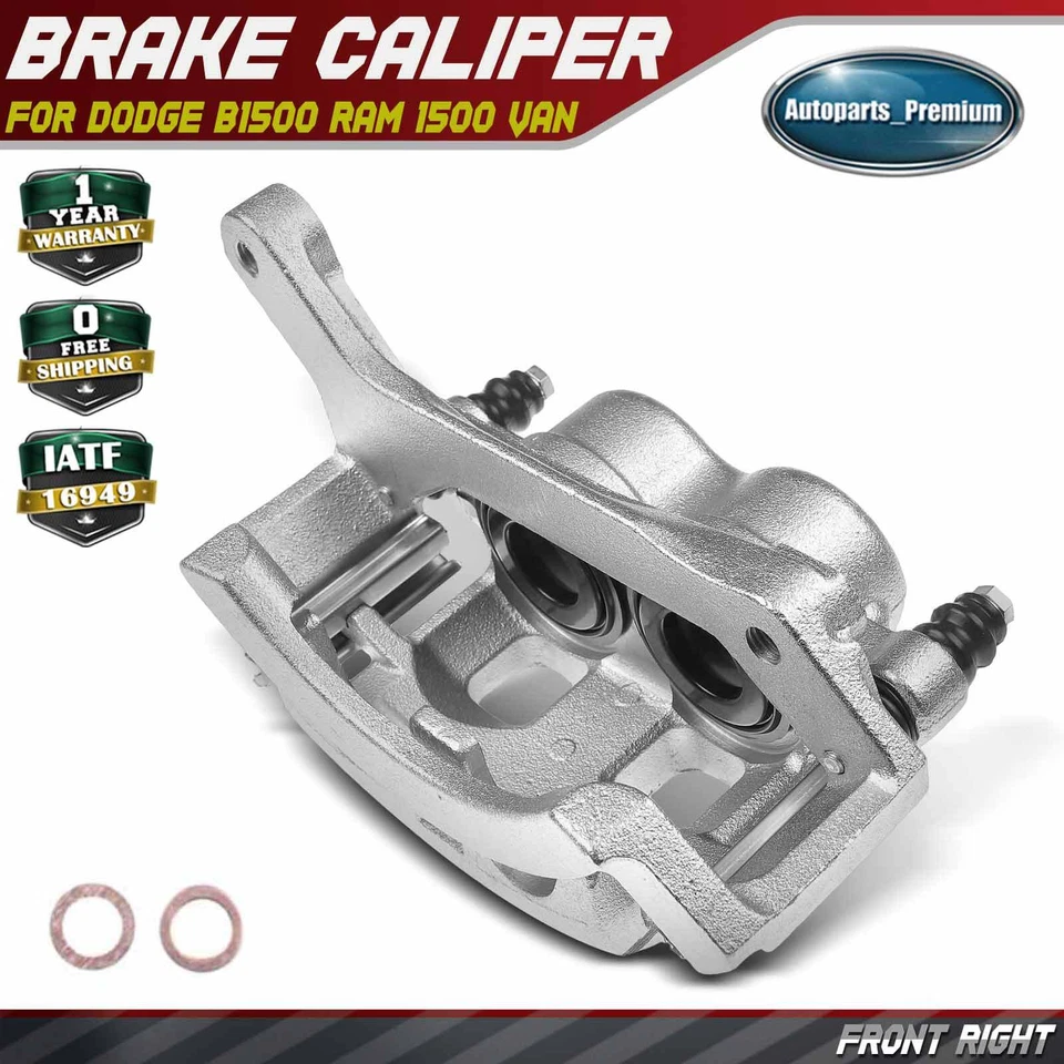 Pinza de freno de disco con soporte para Dodge B1500 Ram 1500 furgoneta pasajero delantero derecho Foto 1 de 4