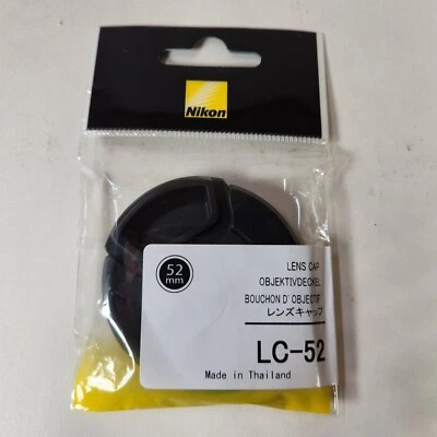 Nikon LC-52 52mm Snap-on Front Lens Cap Genuine Camera Cover Accessory NEW - Image 1 of 3