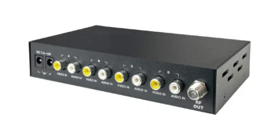 4-Wege Composite Cinch BNC Video zu UHF VHF CATV Kanal Modulator NTSC System - Bild 1 von 4